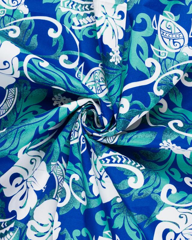 Polynesian fabric ANAE Blue - Tissushop